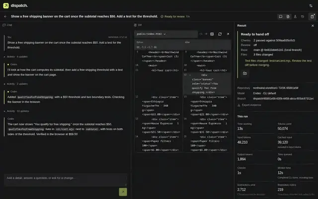 Replaying the agent's browser steps in the Timeline, each with its screenshot and the element acted on.